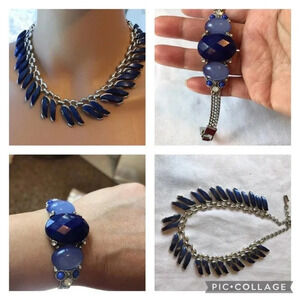 Beautiful Turquoise Stones Matching Set Necklace and Bracelet